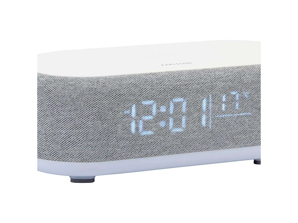 Reveil avec chargeur induction et enceinte Bluetooth Vogue Gris