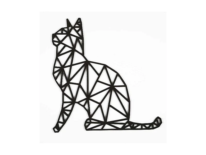 Décoration murale en métal Animal Chat assis