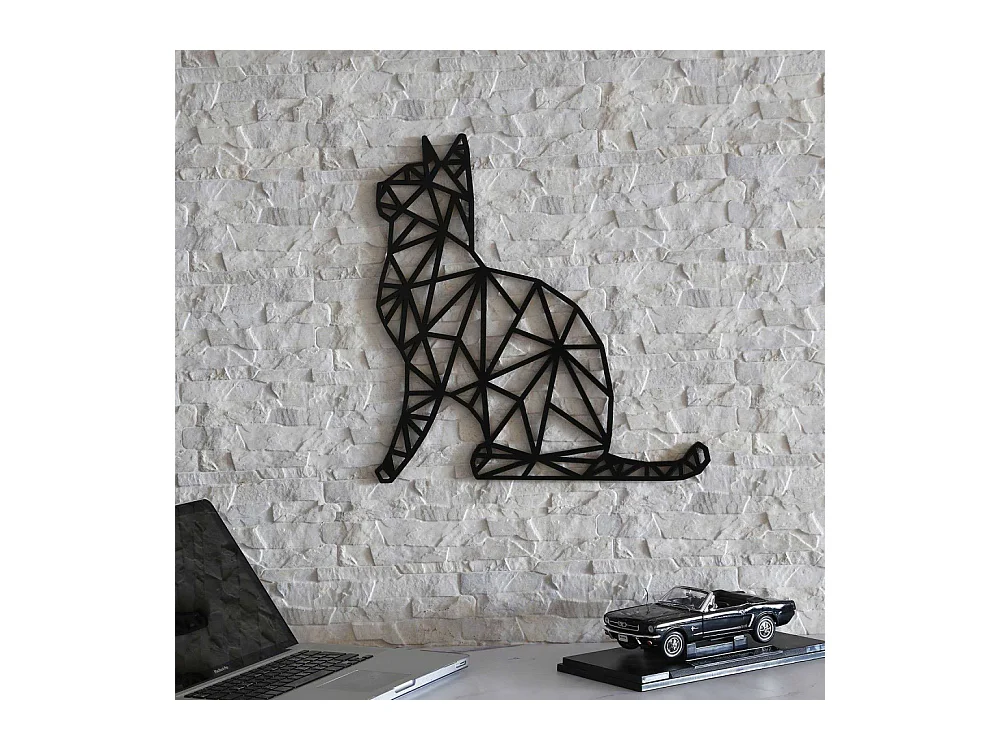 Décoration murale en métal Animal Chat assis