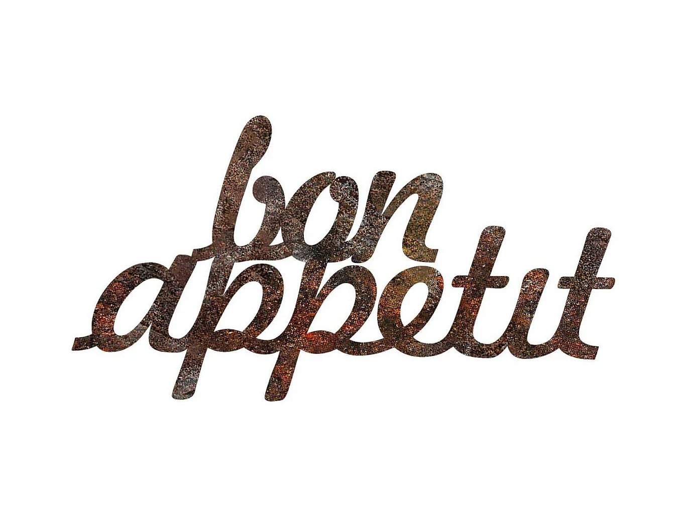 Decoration murale en métal Citation Bon Appetit