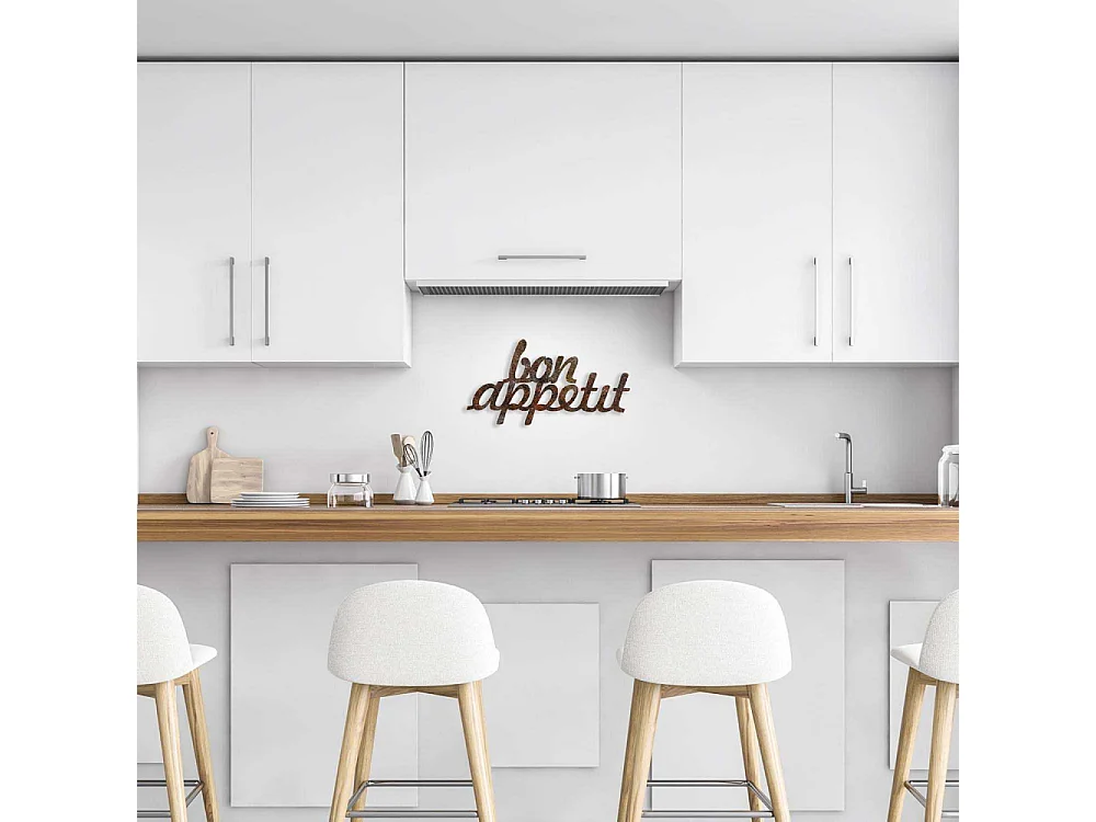 Decoration murale en métal Citation Bon Appetit