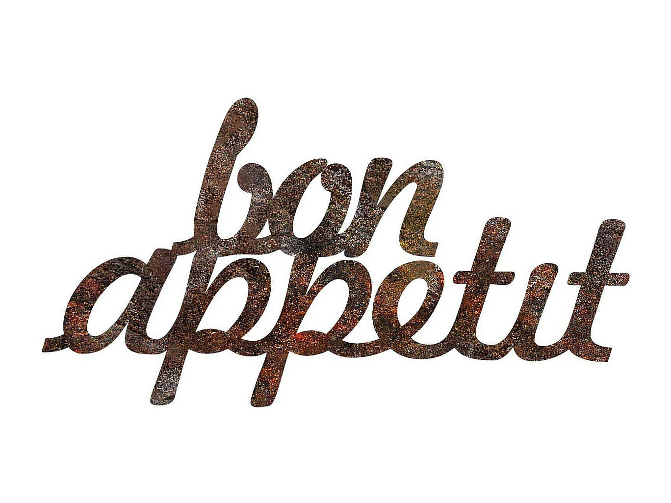 Decoration murale en métal Citation Bon Appetit