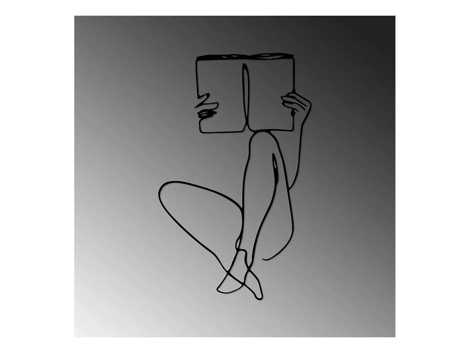 Accesorio decorativo de pared – 43 x 70 cm – negro – 100% metal