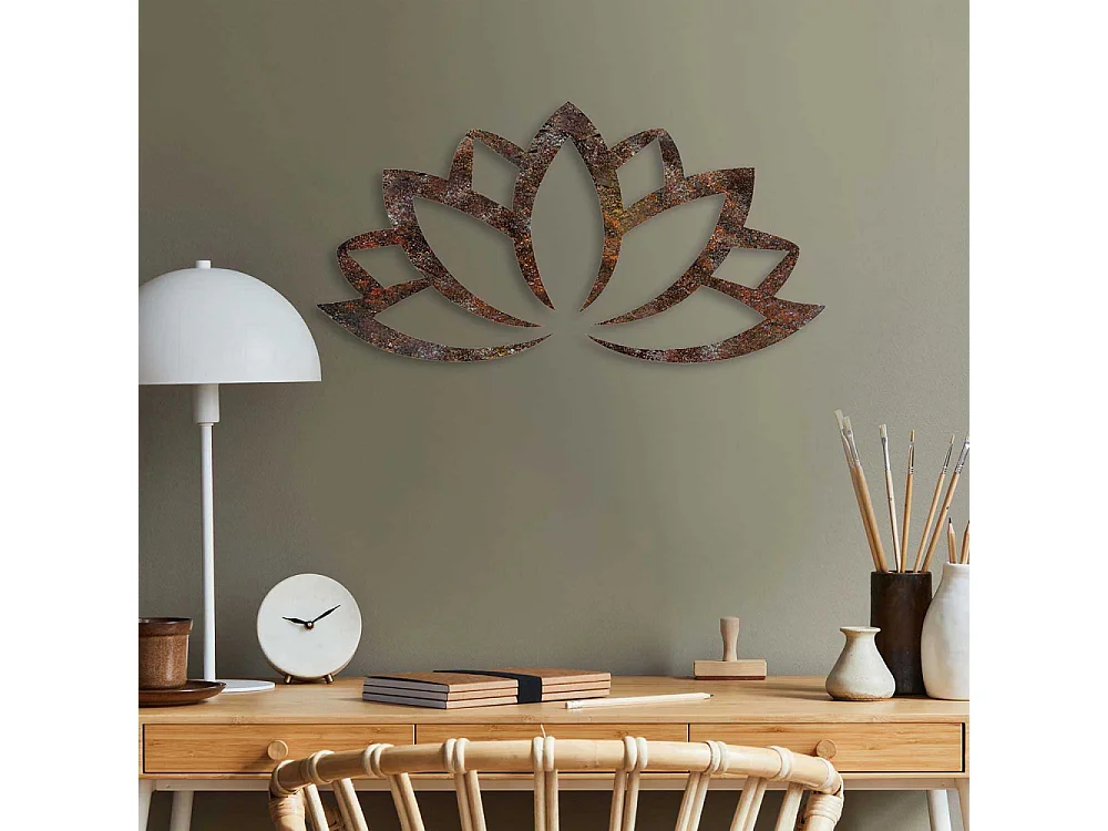 Décoration murale en métal Nature Fleur de lotus 2