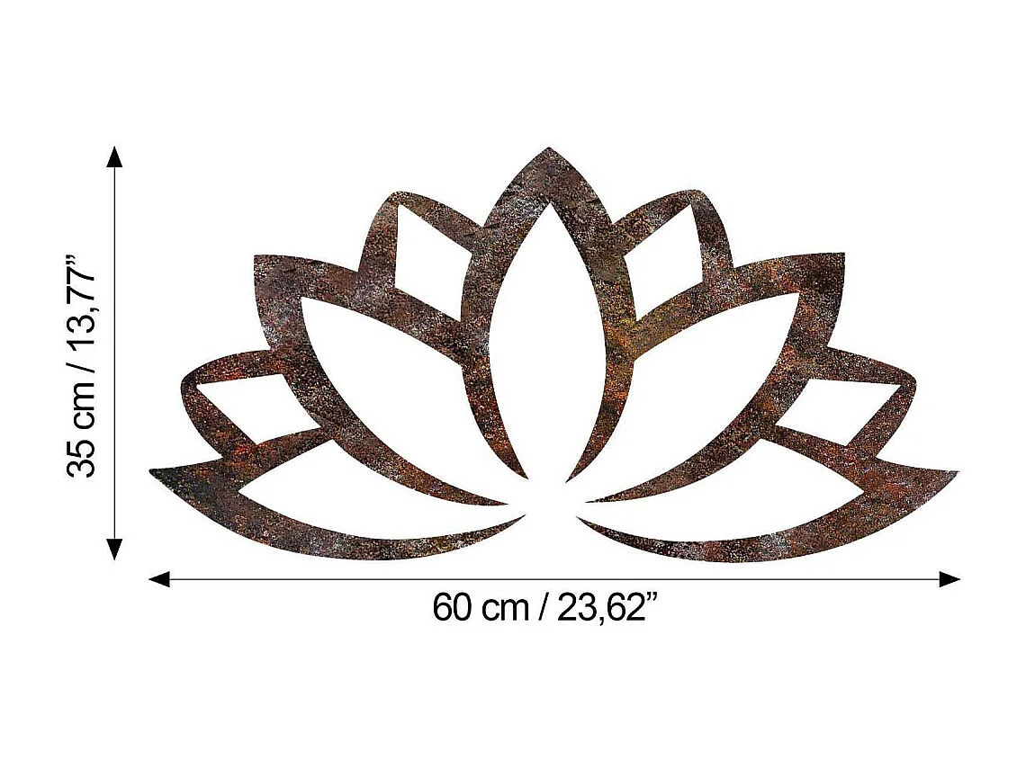 Décoration murale en métal Nature Fleur de lotus 2