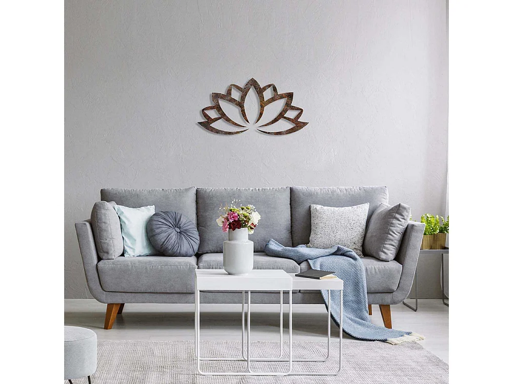 Décoration murale en métal Nature Fleur de lotus 2