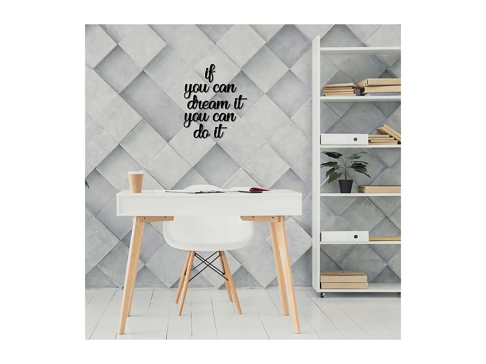 Accesorio decorativo de pared – 8 piezas – Negro – 100% MDF