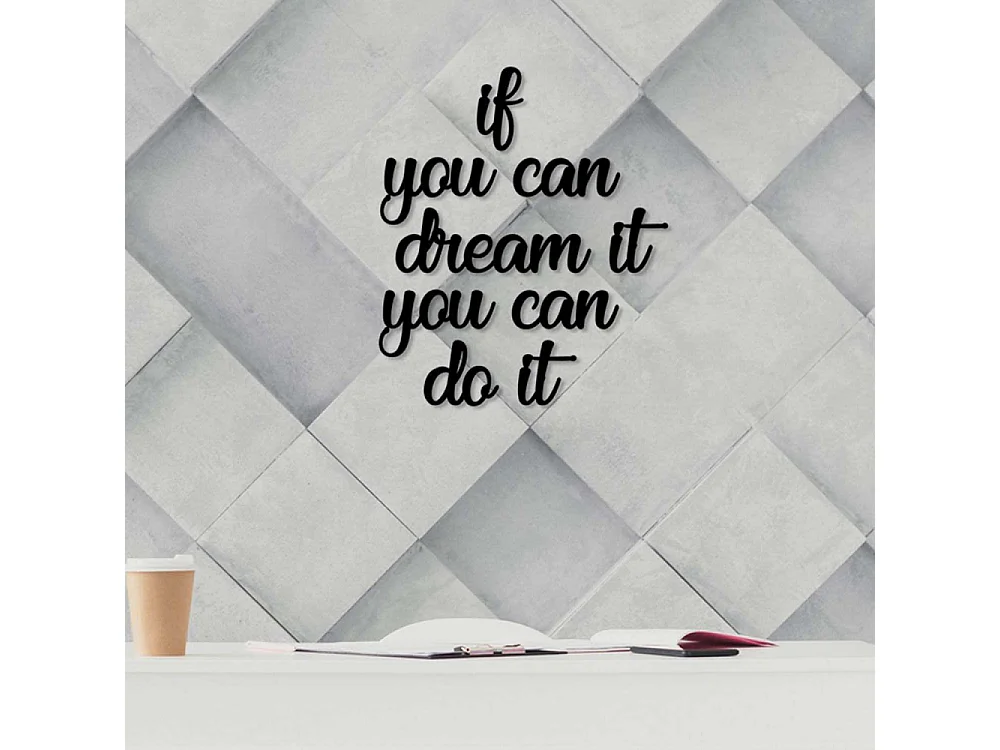 Accesorio decorativo de pared – 8 piezas – Negro – 100% MDF