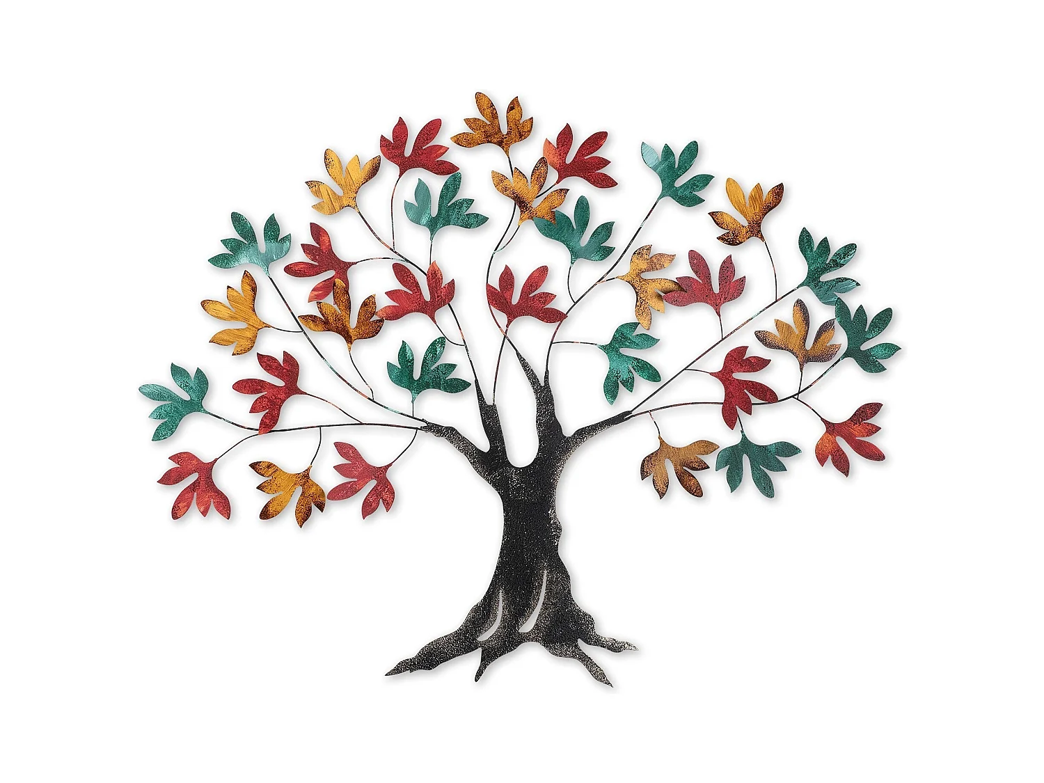Décoration murale en métal coloré Arbre 1