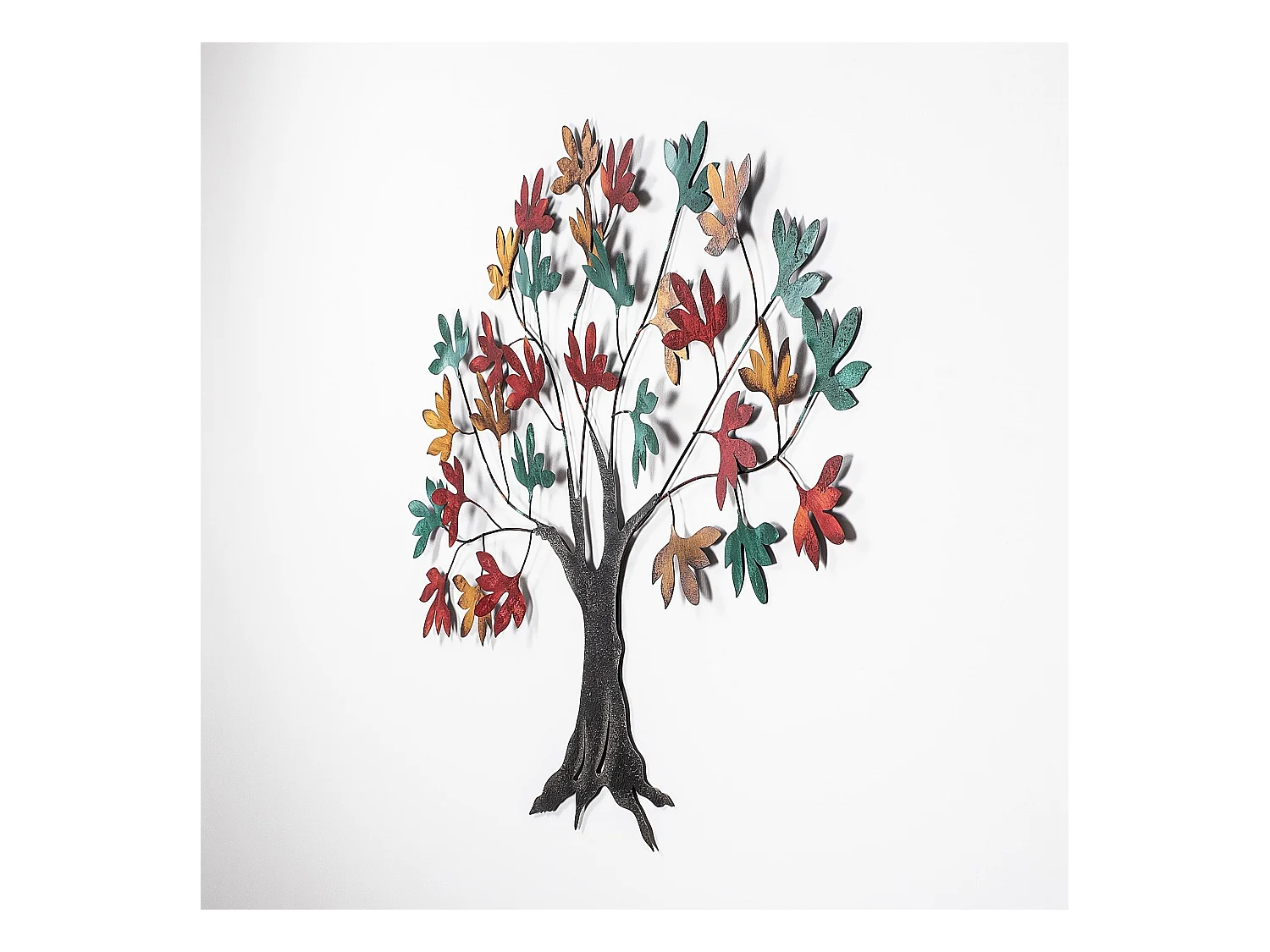 Décoration murale en métal coloré Arbre 1