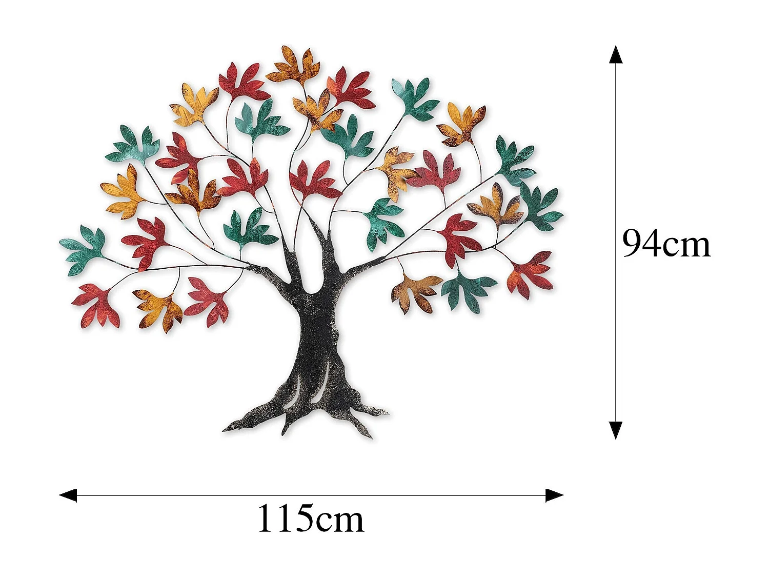 Décoration murale en métal coloré Arbre 1