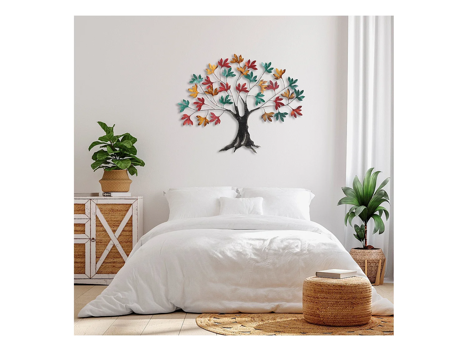 Accesorio decorativo de pared de metal – 115 x 94 x 4 cm – metal