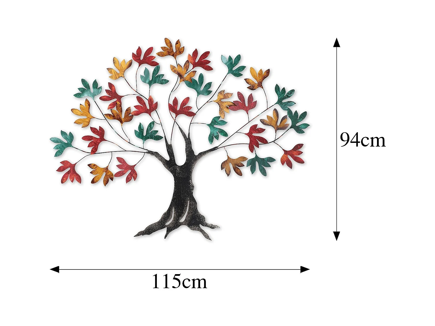 Accesorio decorativo de pared de metal – 115 x 94 x 4 cm – metal