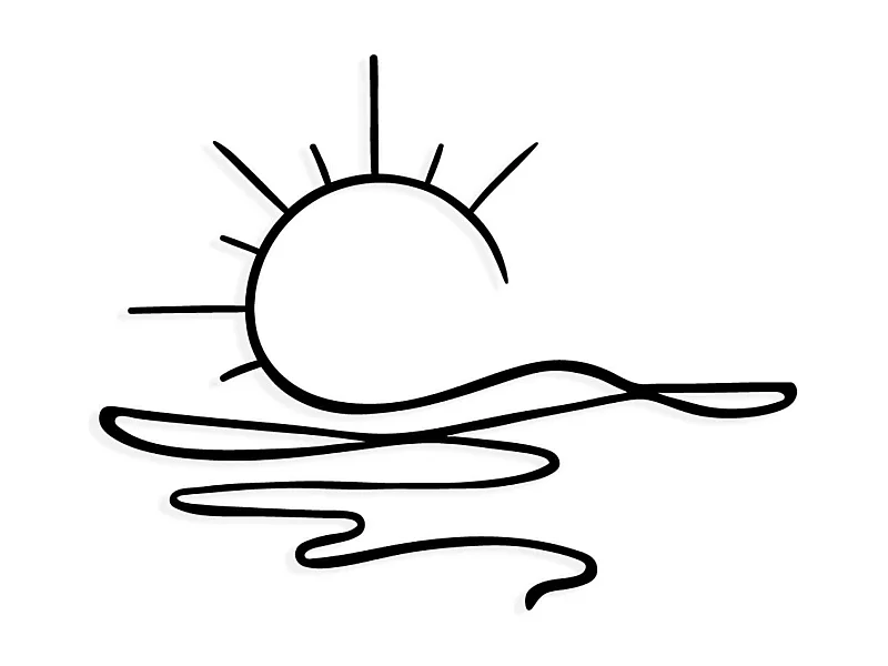 Décoration murale en métal Nature Coucher de soleil