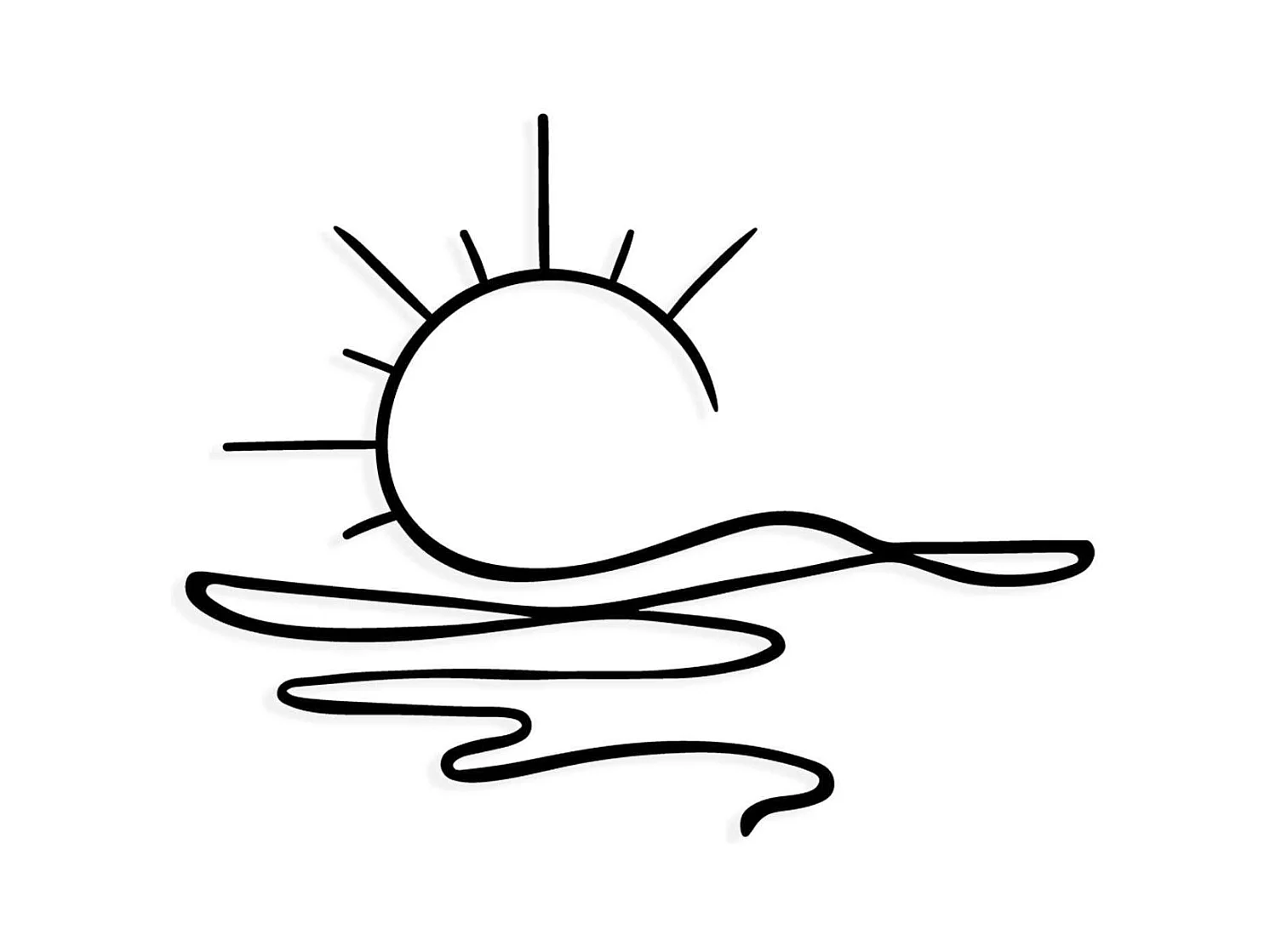 Décoration murale en métal Nature Coucher de soleil