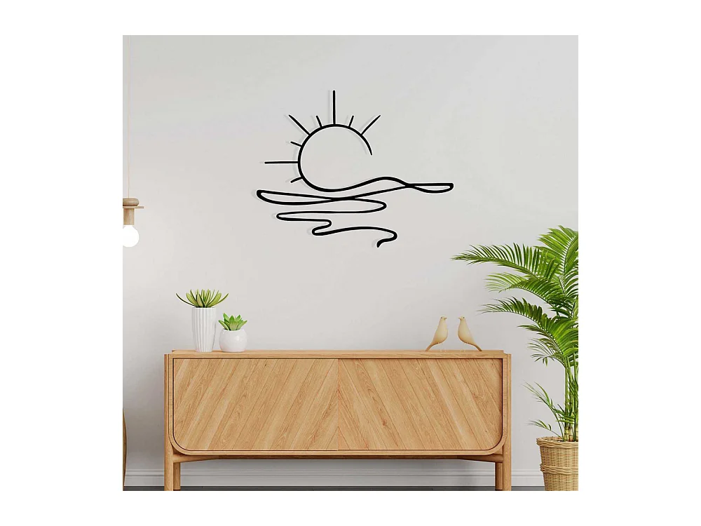 Décoration murale en métal Nature Coucher de soleil