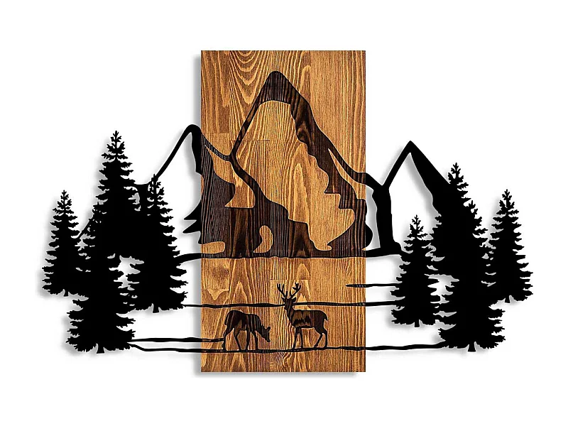 Décoration murale en bois et métal Nature Natural Habitat