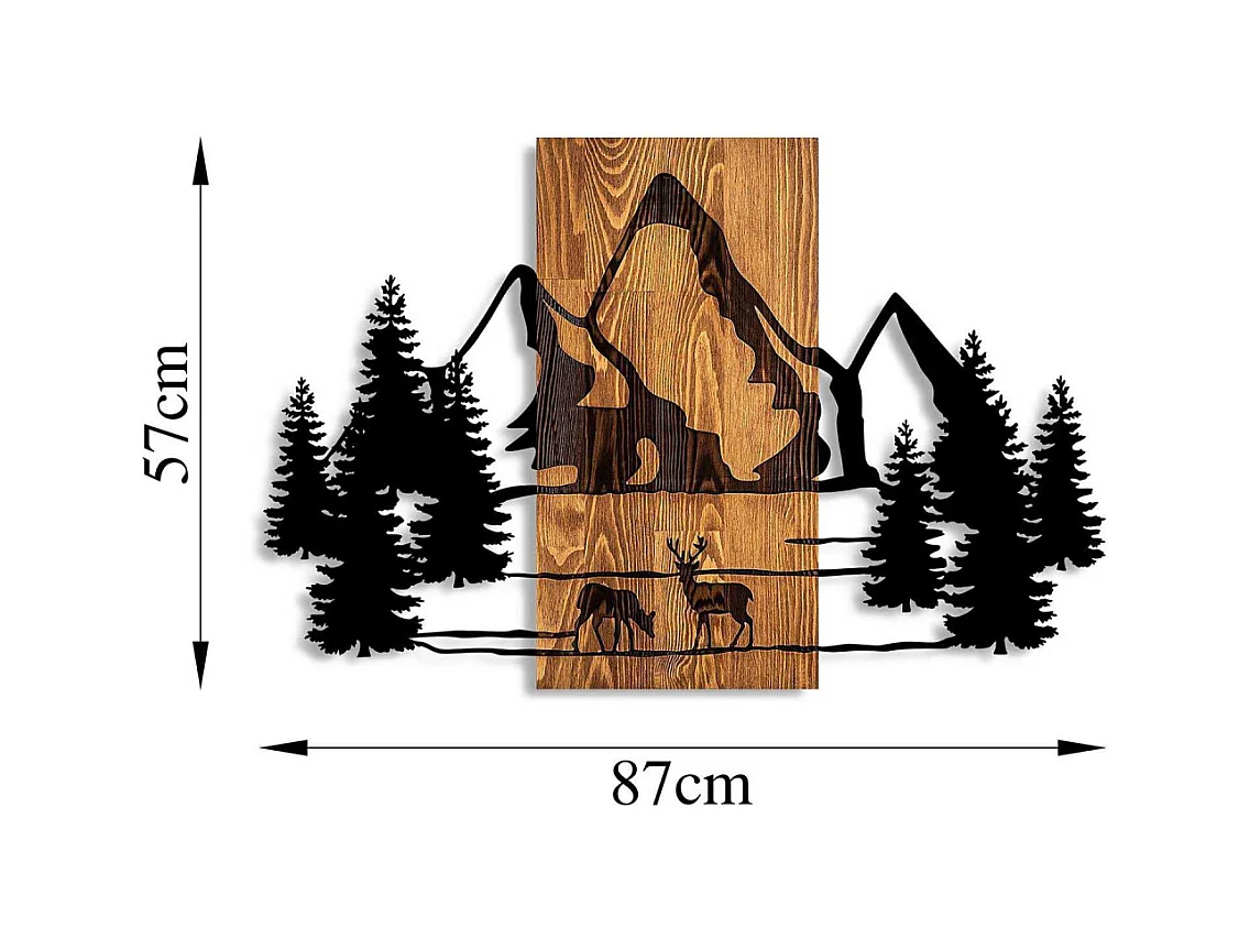 Décoration murale en bois et métal Nature Natural Habitat