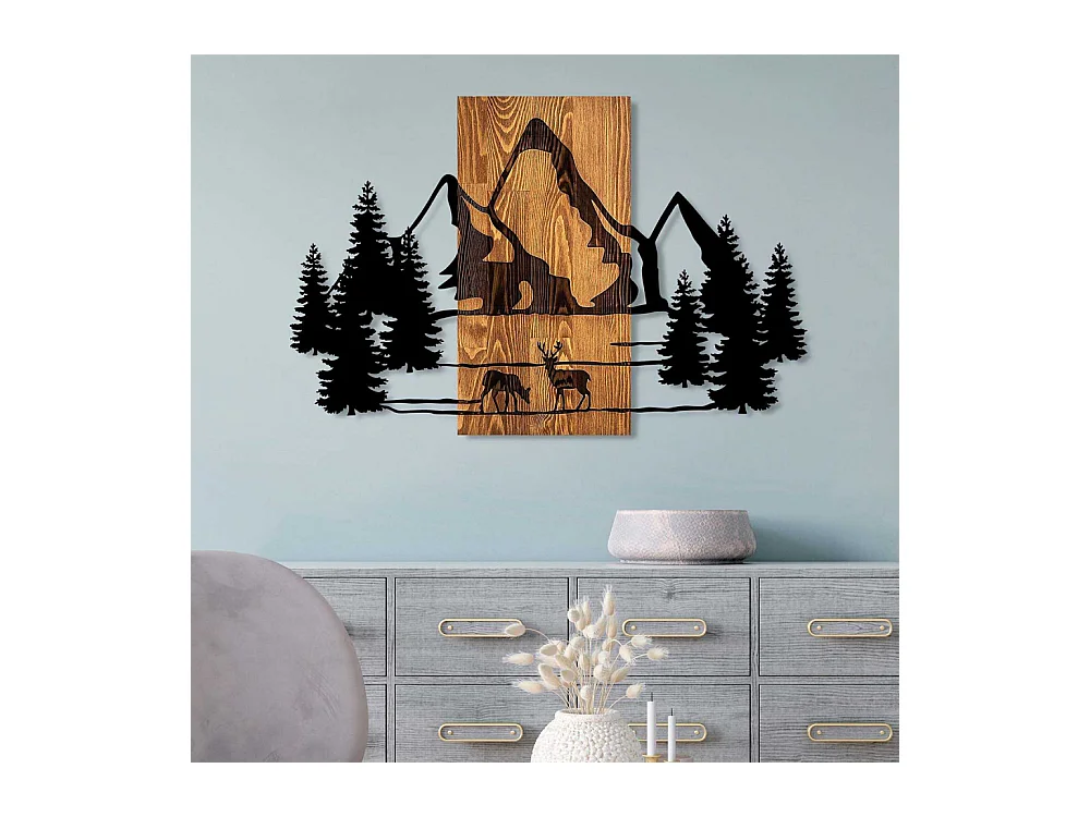 Décoration murale en bois et métal Nature Natural Habitat