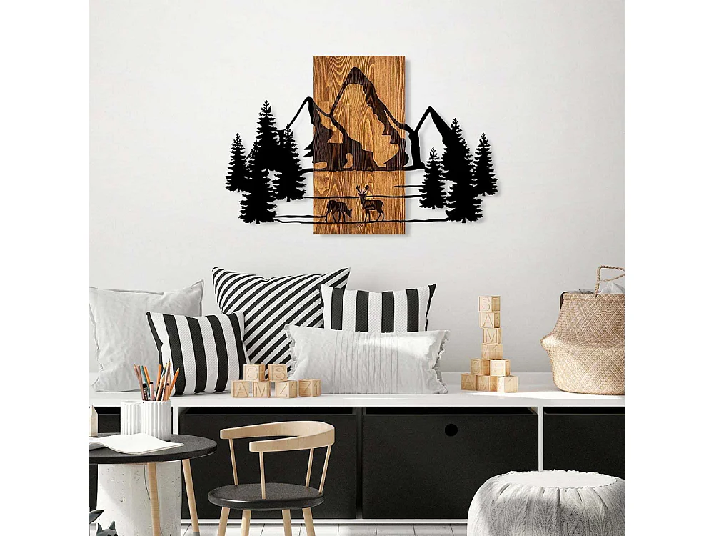 Décoration murale en bois et métal Nature Natural Habitat