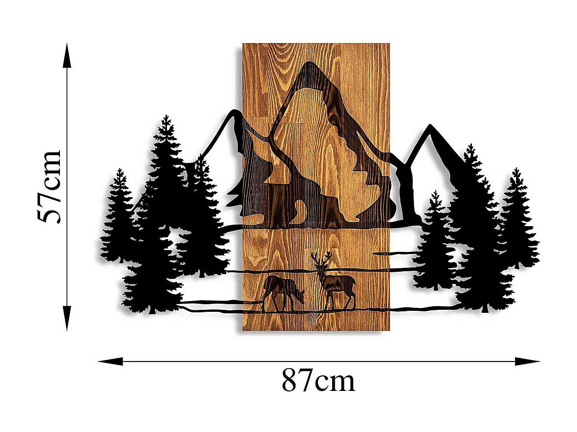 Décoration murale en bois et métal Nature Natural Habitat