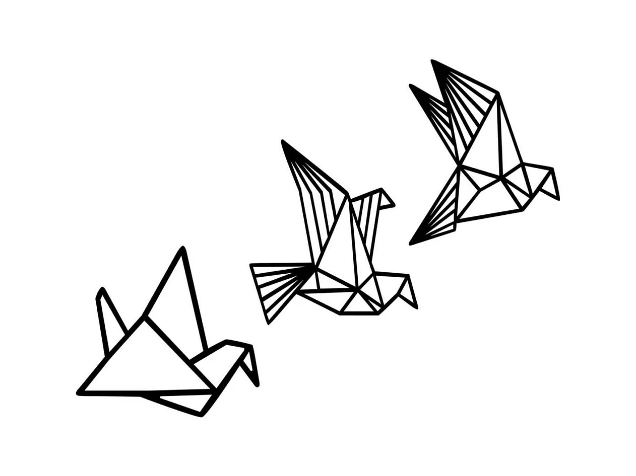 Accesorio decorativo de pared – 26 x 32, 29 x 32, 30 x 32 cm – Negro – Madera