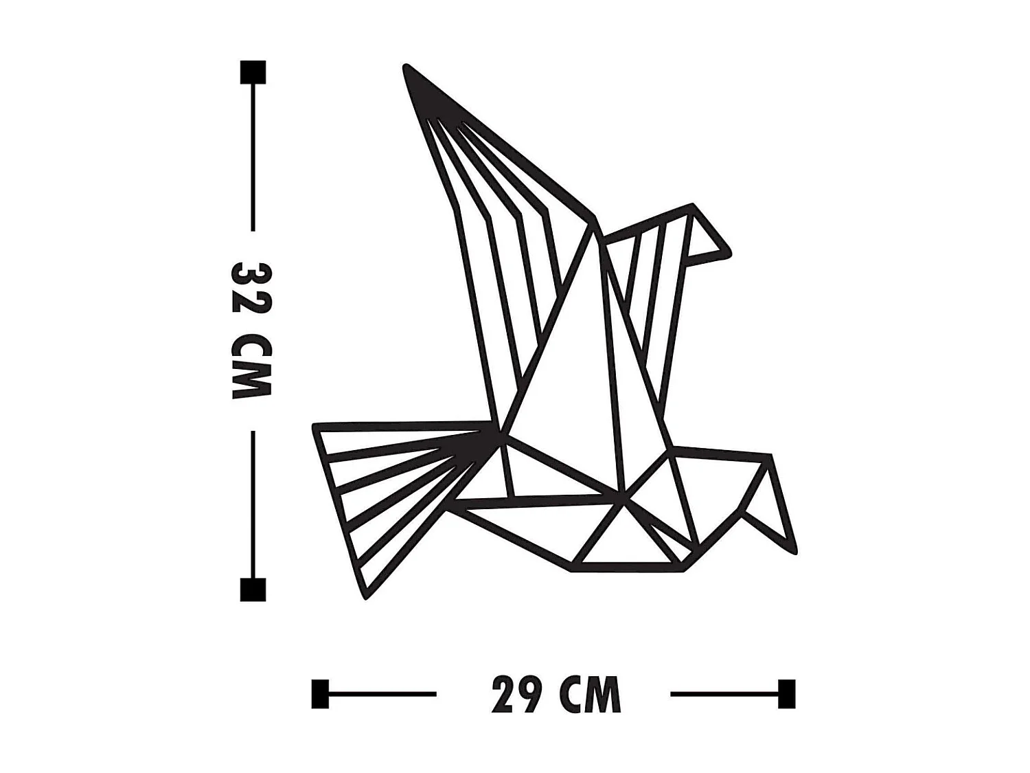 Accesorio decorativo de pared – 26 x 32, 29 x 32, 30 x 32 cm – Negro – Madera