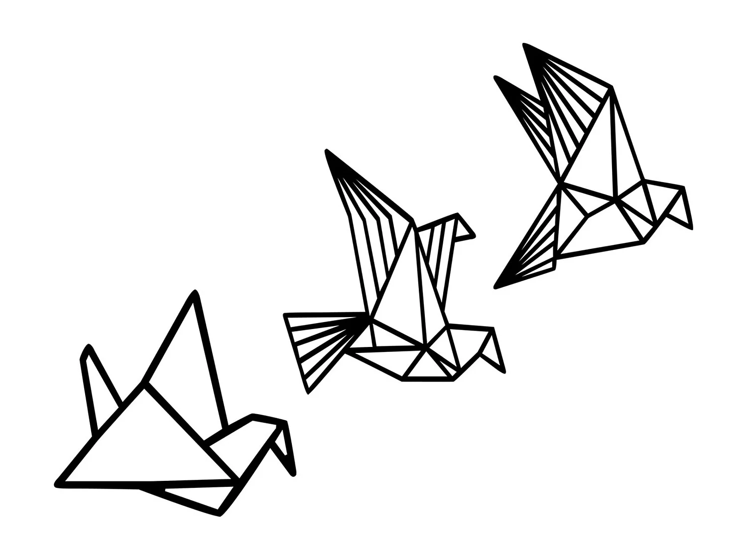 Accesorio decorativo de pared – 26 x 32, 29 x 32, 30 x 32 cm – Negro – Madera