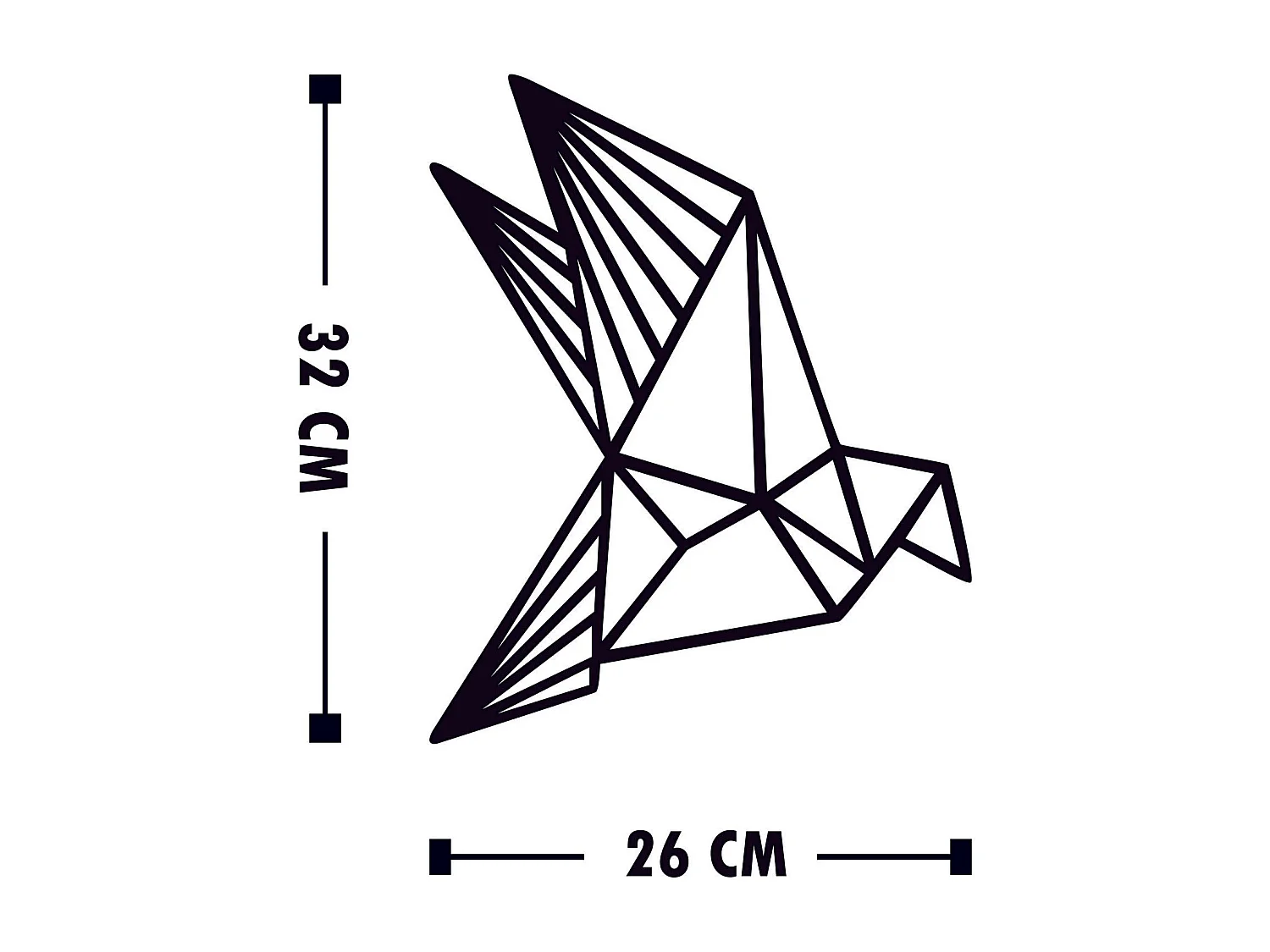 Accesorio decorativo de pared – 26 x 32, 29 x 32, 30 x 32 cm – Negro – Madera