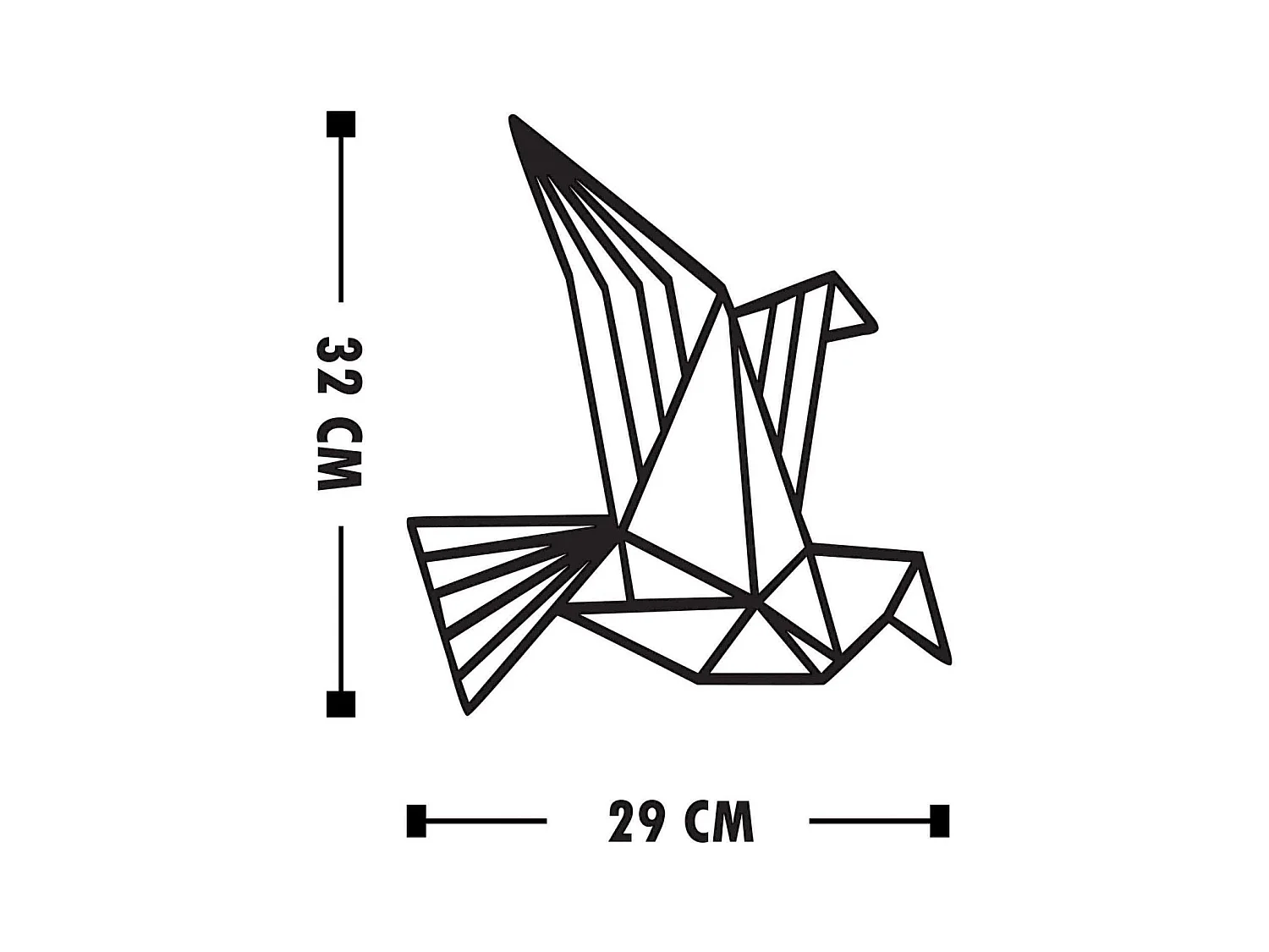 Décoration murale en bois Oiseaux origami