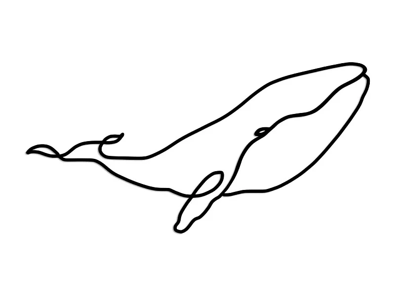 Décoration murale en métal - Mer Baleine