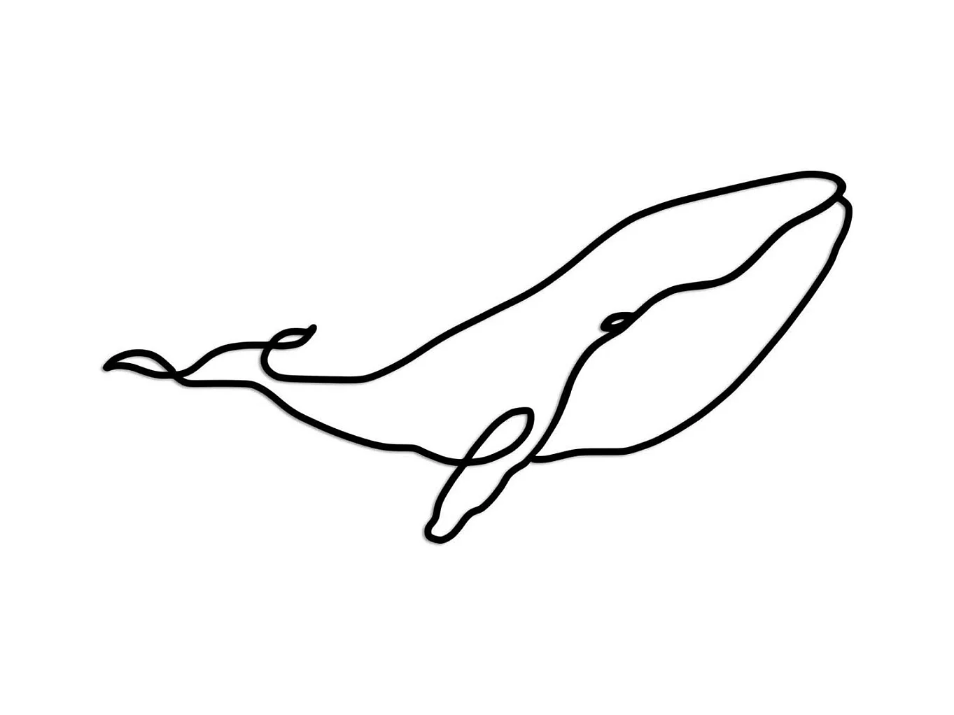 Décoration murale en métal - Mer Baleine