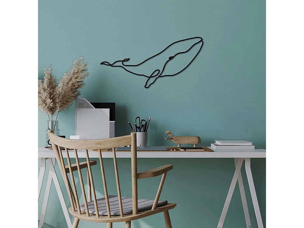 Décoration murale en métal - Mer Baleine