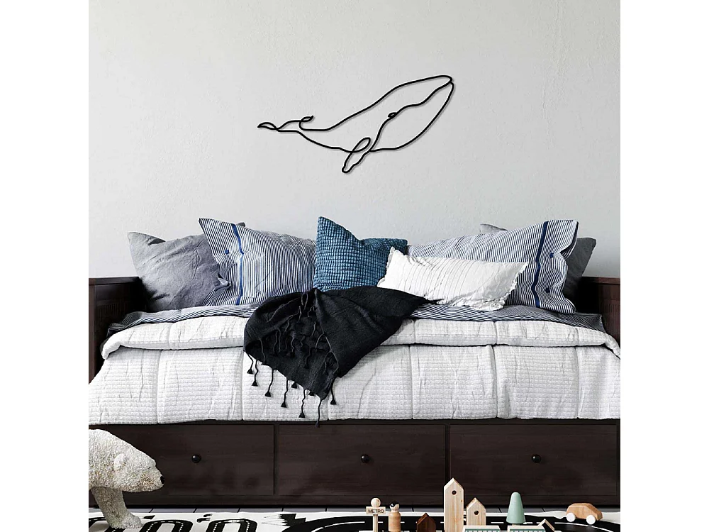 Décoration murale en métal - Mer Baleine
