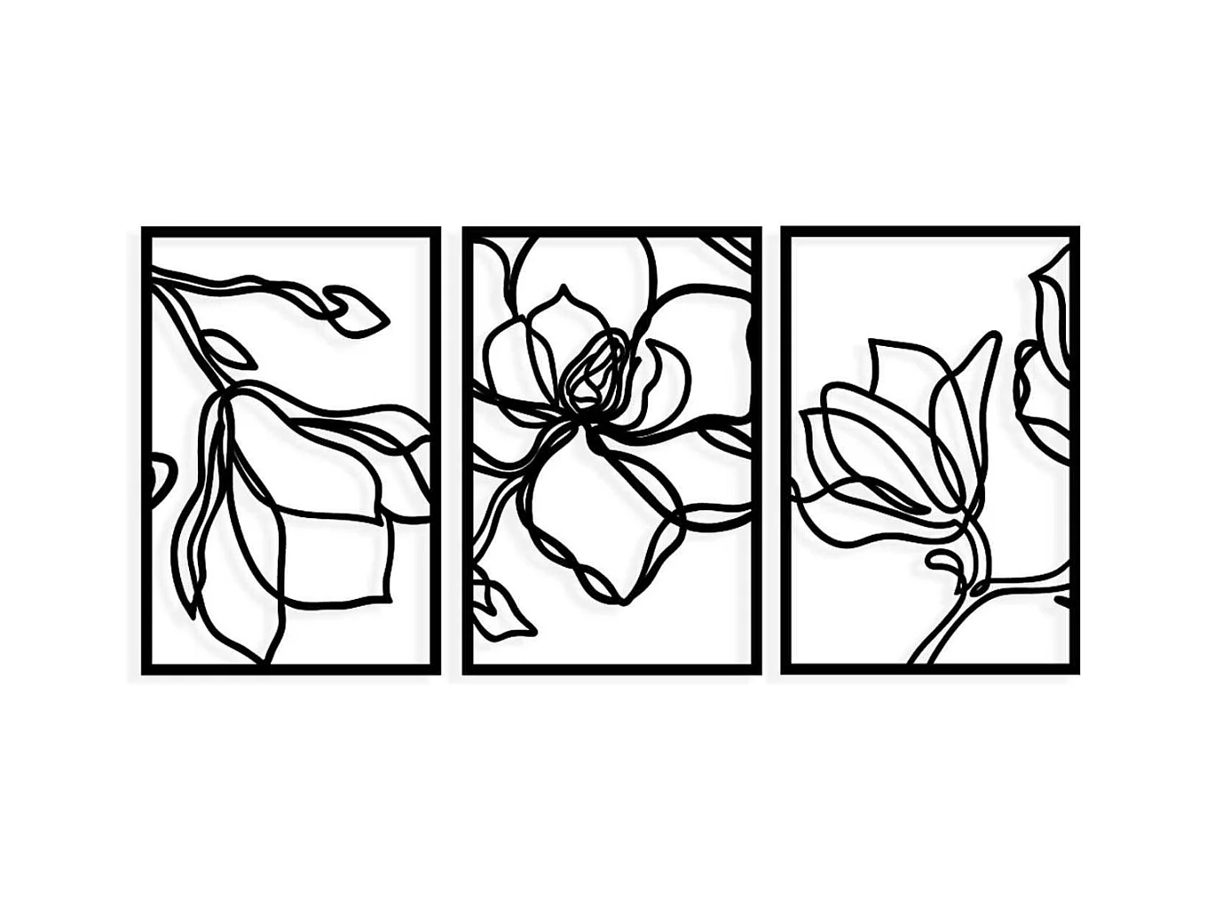 Décoration murale en métal Nature Fleurs