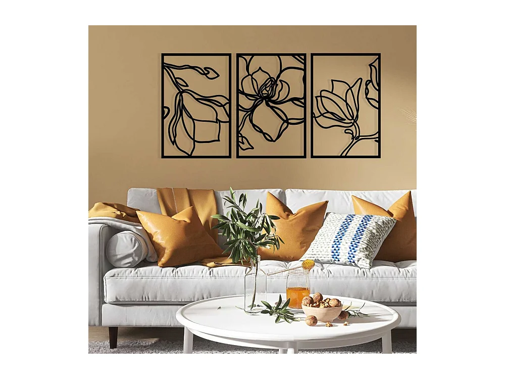 Décoration murale en métal Nature Fleurs