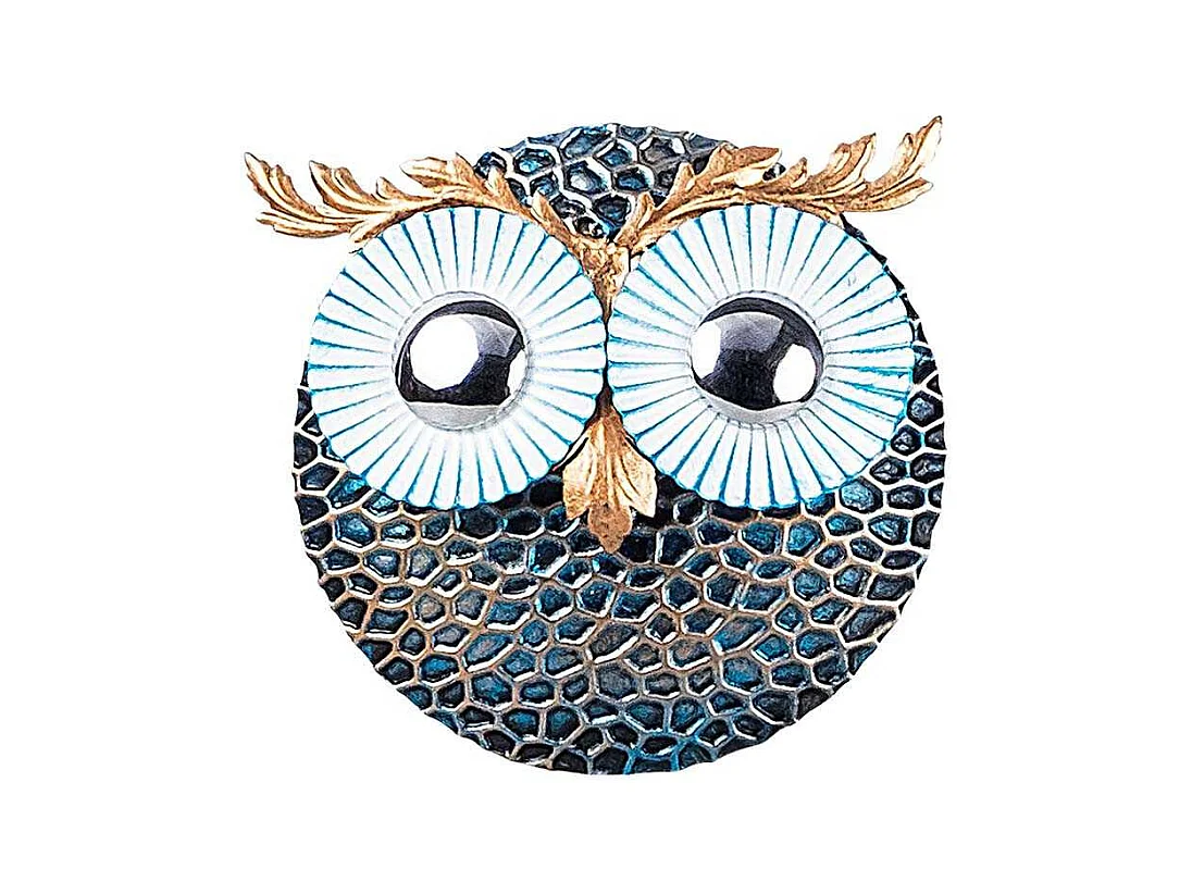 Décoration murale en métal coloré Hibou