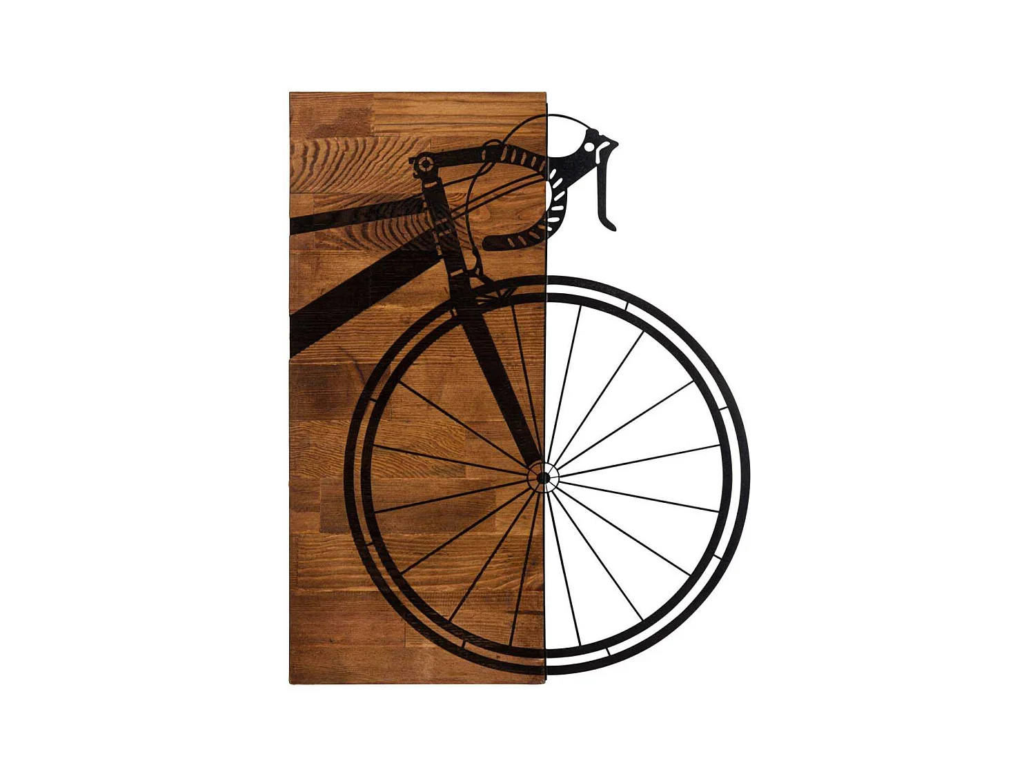 Décoration murale en bois et métal Véhicule Vélo
