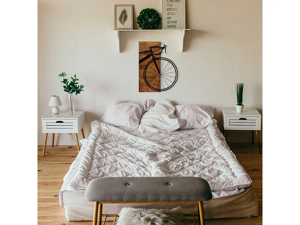 Décoration murale en bois et métal Véhicule Vélo