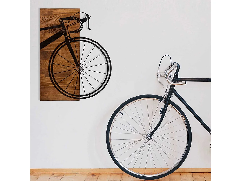 Décoration murale en bois et métal Véhicule Vélo