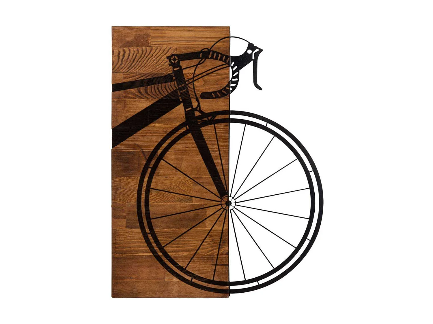 Décoration murale en bois et métal Véhicule Vélo