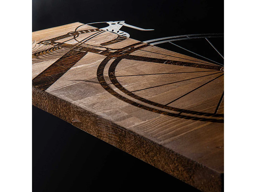 Décoration murale en bois et métal Véhicule Vélo