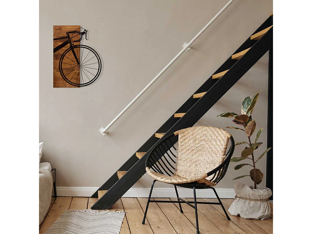 Décoration murale en bois et métal Véhicule Vélo
