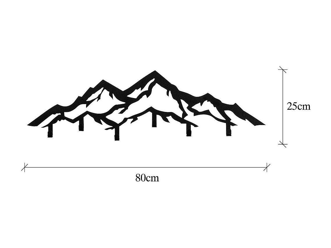 Patère en métal Montagnes