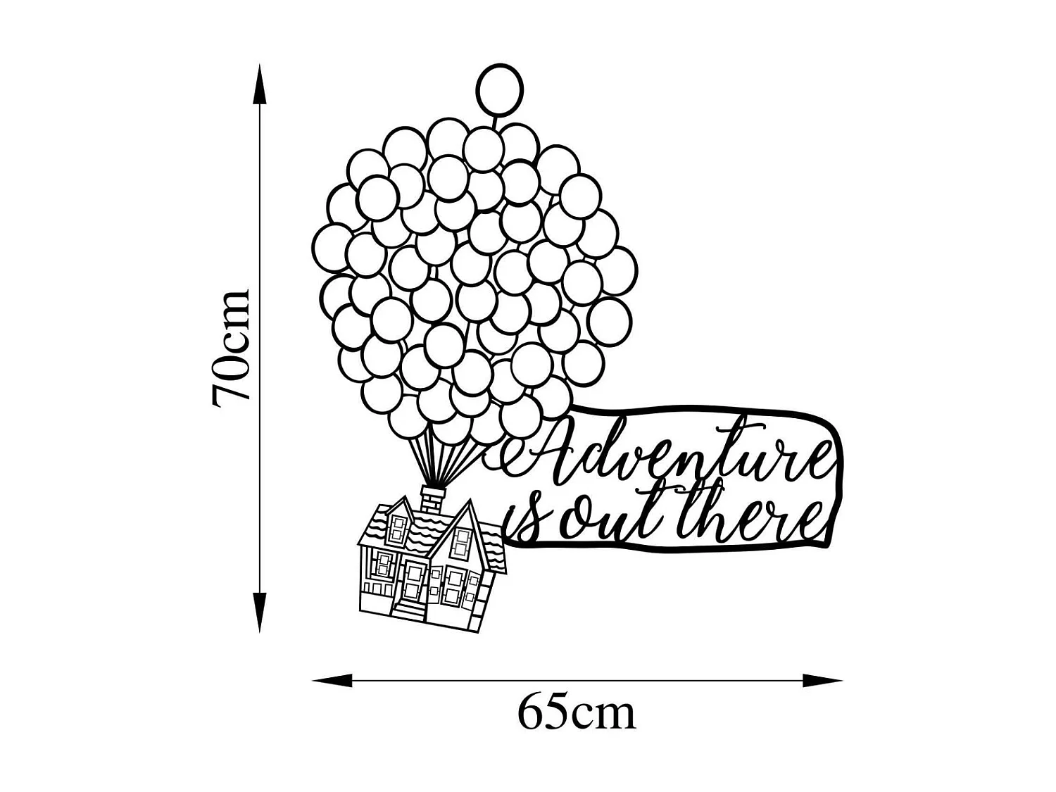 Decoration murale en métal Citation Adventure Is Out There