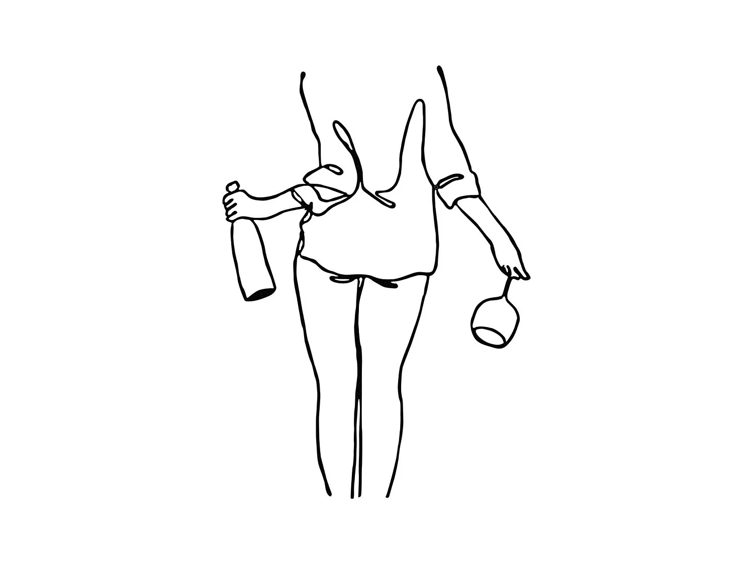 Décoration murale en métal Woman Modèle 3