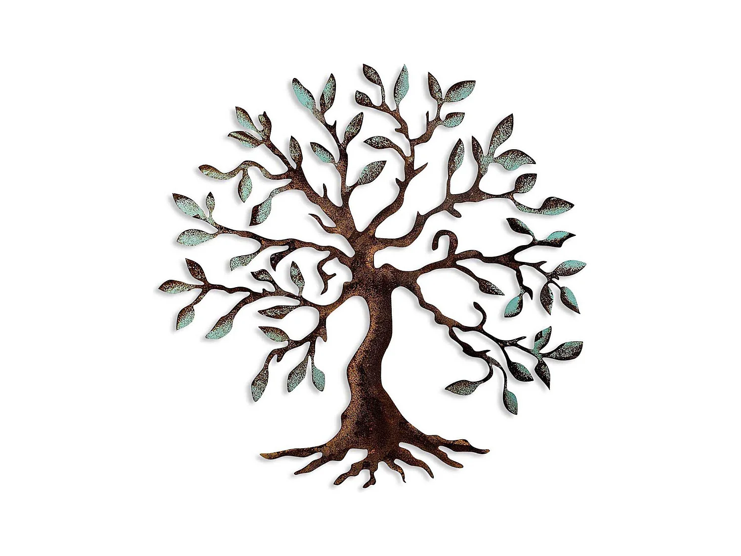 Décoration murale en métal coloré Arbre 2