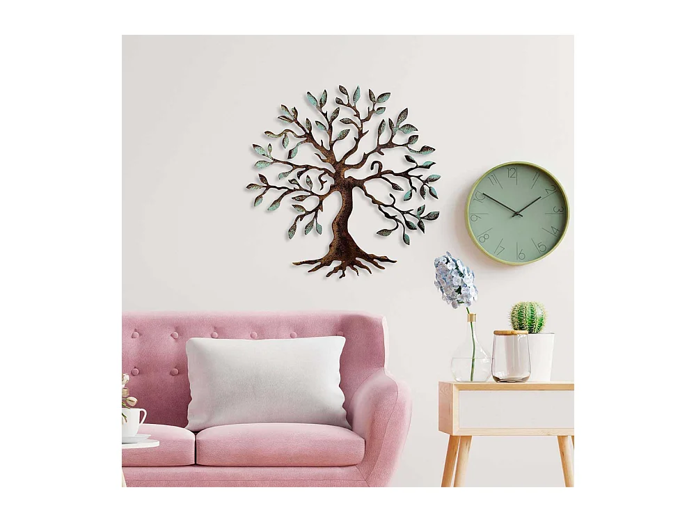 Décoration murale en métal coloré Arbre 2