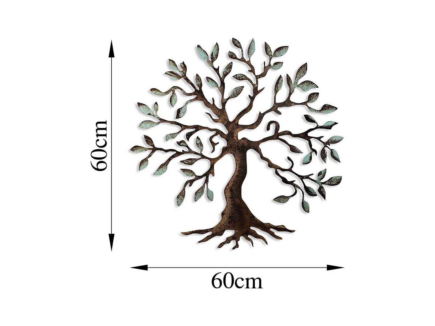 Décoration murale en métal coloré Arbre 2