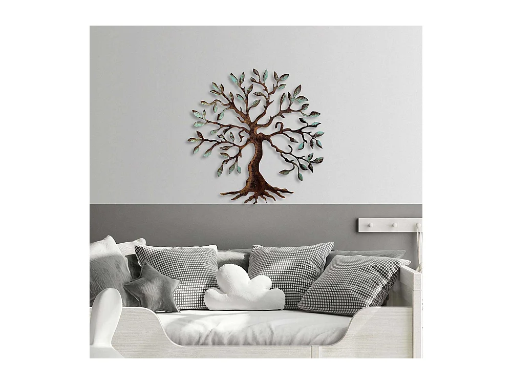 Décoration murale en métal coloré Arbre 2